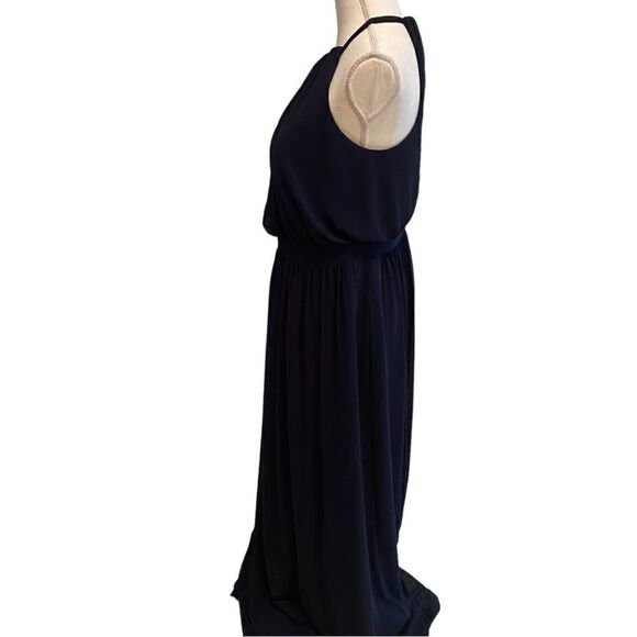 Watters & Watters Halter Top Fleurette Gown Navy Size 16W - Picture 4 of 12